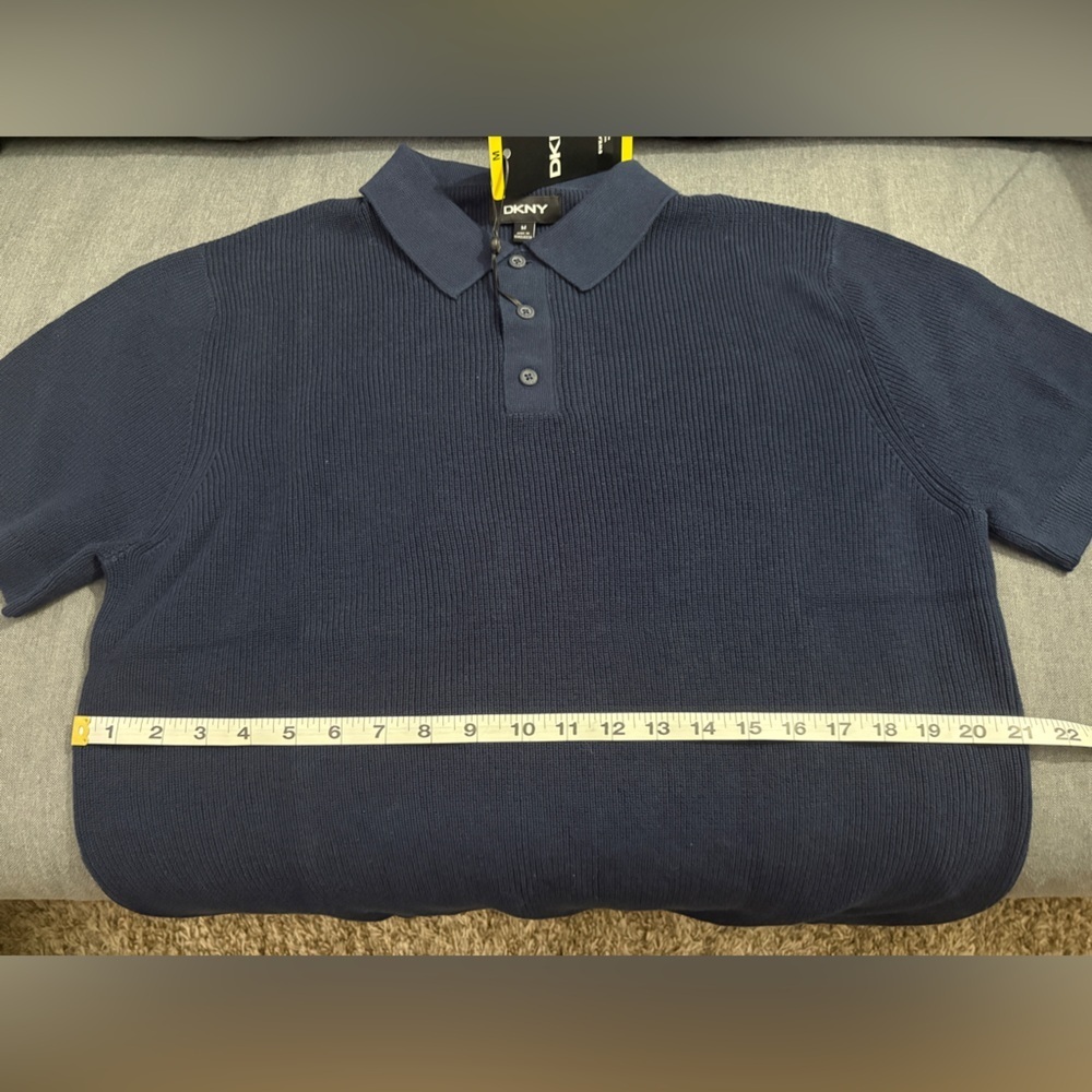DKNY Deep Blue Men's Polo Shirt - Picture 9 of 11